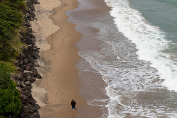 Beach walking in northland