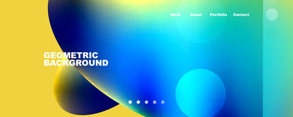 Circle, flowing shape composition geometric abstract background. Vector Illustration For Wallpaper, Banner, Background, Card, Book Illustration, landing page