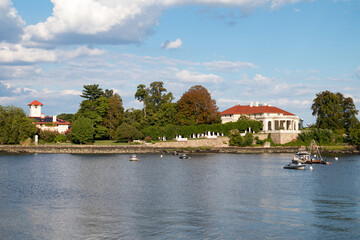 Beautiful Shoreline with Big Homes in Greenwich Connecticut