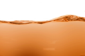 The surface of the orange water ripples looks like beer.
