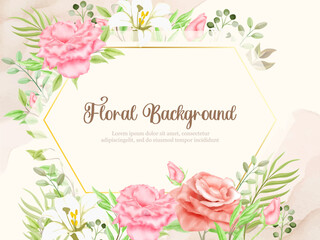 Fototapeta na wymiar Beautifull Wedding Floral Banner Template