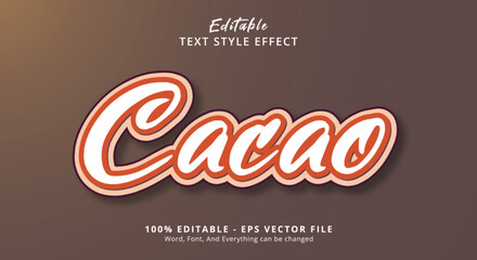 Cacao Text Style Effect, Editable Text Effect