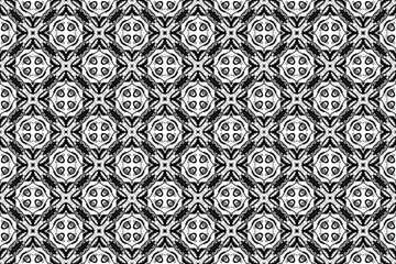 Abstract seamless patterns, geometric patterns, and batik patterns are designed for use in interior, wallpaper, fabric, curtain, carpet, clothing, Batik, satin, background, and Embroidery style.