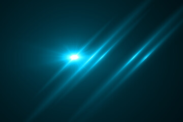 Lens flare effect on black background