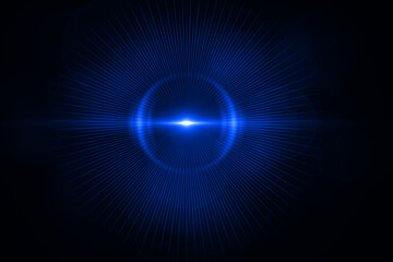 Lens flare effect on black background