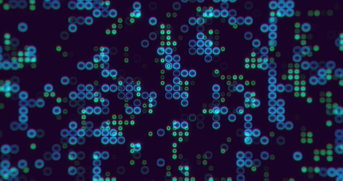 Blue green dot digital gradation pattern background animation