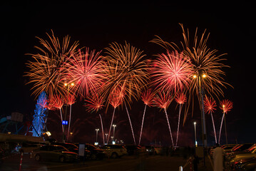 The New Year fire works celebration at Abu Dhabi in 2023 New year