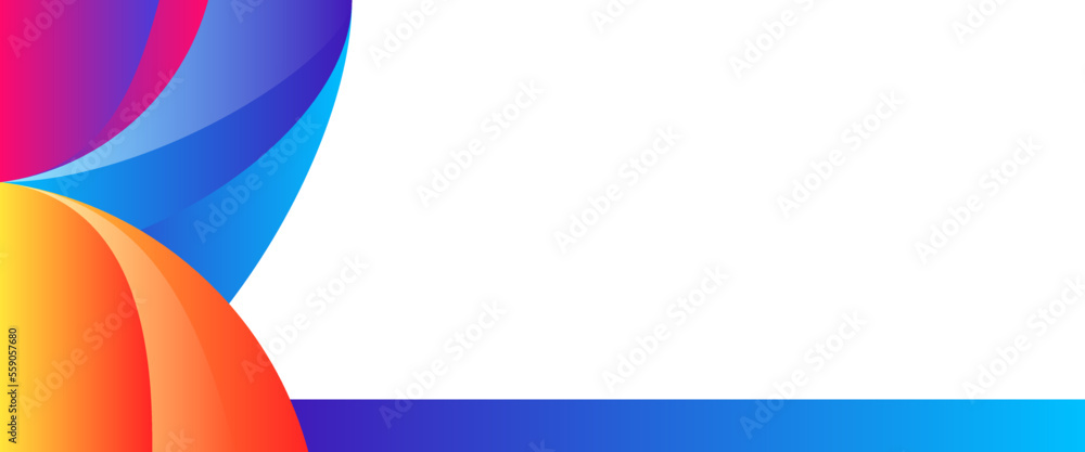 Sticker abstract colorful banner template, simple and clean design with dynamic gradient color contrast and 