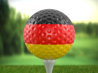 Golf ball Germany flag © Julydfg