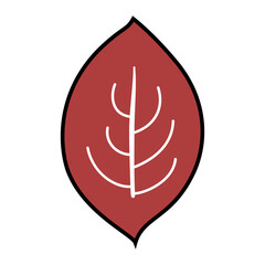 シンプルな葉っぱのイラスト