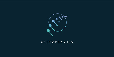 Chiropractic logo design with simple and creative concept