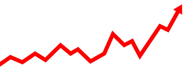 Profit arrow business financial target background design template. Investment value economy growth concept.