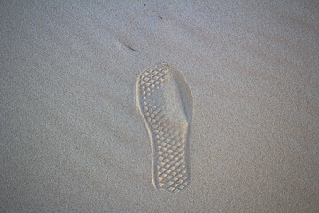 Footprint on sand