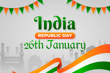 Happy Republic day India, 26th January India Republic Day Background. Vector illustration.
