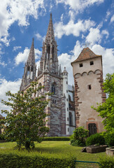 Fototapeta na wymiar Church of Saints Peter and Paul Obernai Alsace