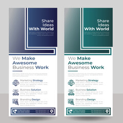 Obraz premium Business roll up banner design creative design best company agency 
