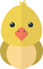 cute chick illustration in minimal style