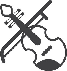 violin illustration in minimal style