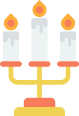 candle holder illustration in minimal style