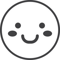 smiley face emoji illustration in minimal style