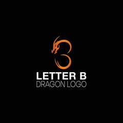 Fototapeta premium letter b dragon logo design