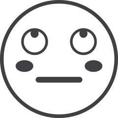 confused face emoji illustration in minimal style