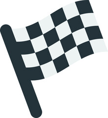 racing flags illustration in minimal style