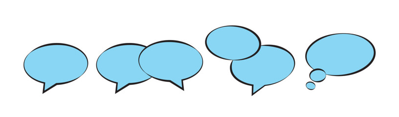 set of speech bubbles	