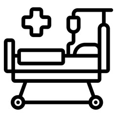 Hospital bed icon
