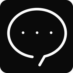 Solid Messages Bubble oval icon