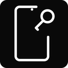 Solid Smarphone key lock icon