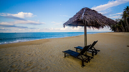 Holiday concept image with Scenery near beach  and vacation view in Terengganu.