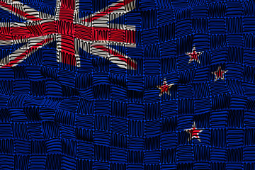Fototapeta premium National flag of New Zealand. Background with flag ofNew Zealand.