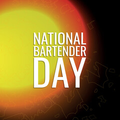 National Bartender Day. Geometric design suitable for greeting card poster and banner
