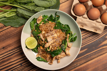 Pad See Ew Pork and Vegetables, a popular Thai dish