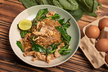 Pad See Ew Pork and Vegetables, a popular Thai dish