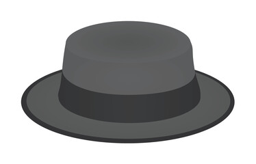 Grey summer hat. vector illustration