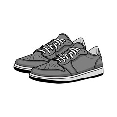 Shoes Sneaker Footwear Vector And Illustration