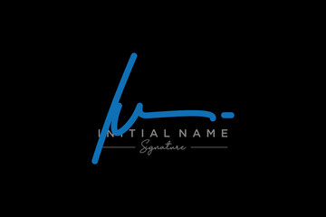 Initial IV signature logo template vector. Hand drawn Calligraphy lettering Vector illustration.