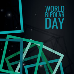 World Bipolar Day. Design suitable for greeting card poster and banner