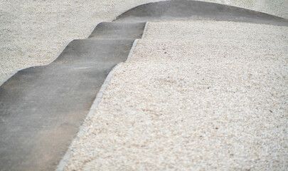 pump track for kick scooters riding outdoors, sport activities