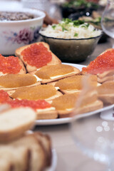 Homemade dinner table setting