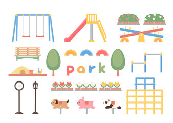 公園の遊具セット
