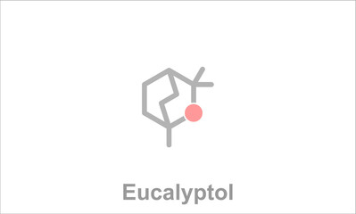 Simplified formula icon of eucalyptol.