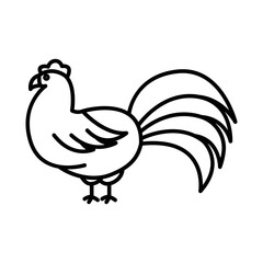 Fototapeta na wymiar Chicken icon illustration. icon related to farm animal. Line icon style. Simple vector design editable