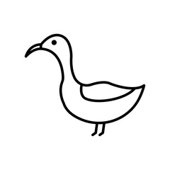 Fototapeta na wymiar Duck icon illustration. icon related to farm animal. Line icon style. Simple vector design editable