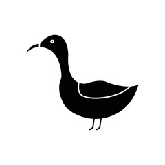 Duck icon illustration. icon related to farm animal. glyph icon style. Simple vector design editable