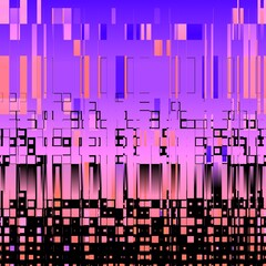 Abstract modern glitch background. Futuristic neon with distorted effect for digital wallpaper