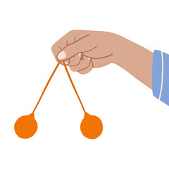 lato-lato / click-clacks / clackers game illustration