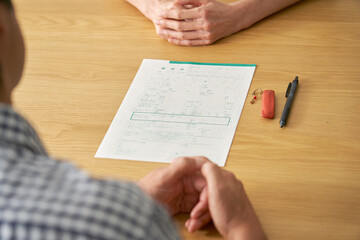 離婚届のクローズアップ